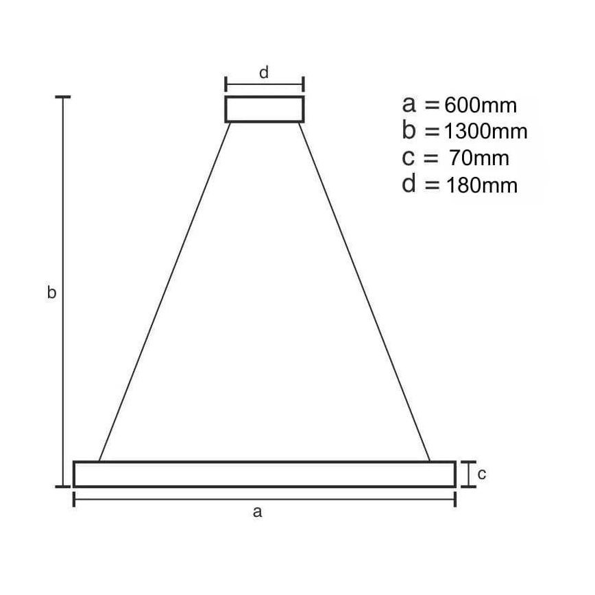 LED Димируем кристален полилей на връв LED/40W/230V 3000-6500K златист + дистанционно управление