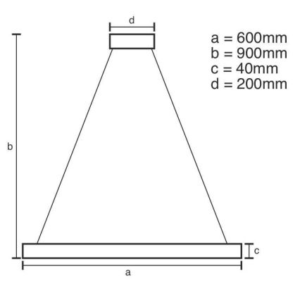 LED Димируем пендел LED/42W/230V 3000-6500K Ø 60 см + дистанционно управление