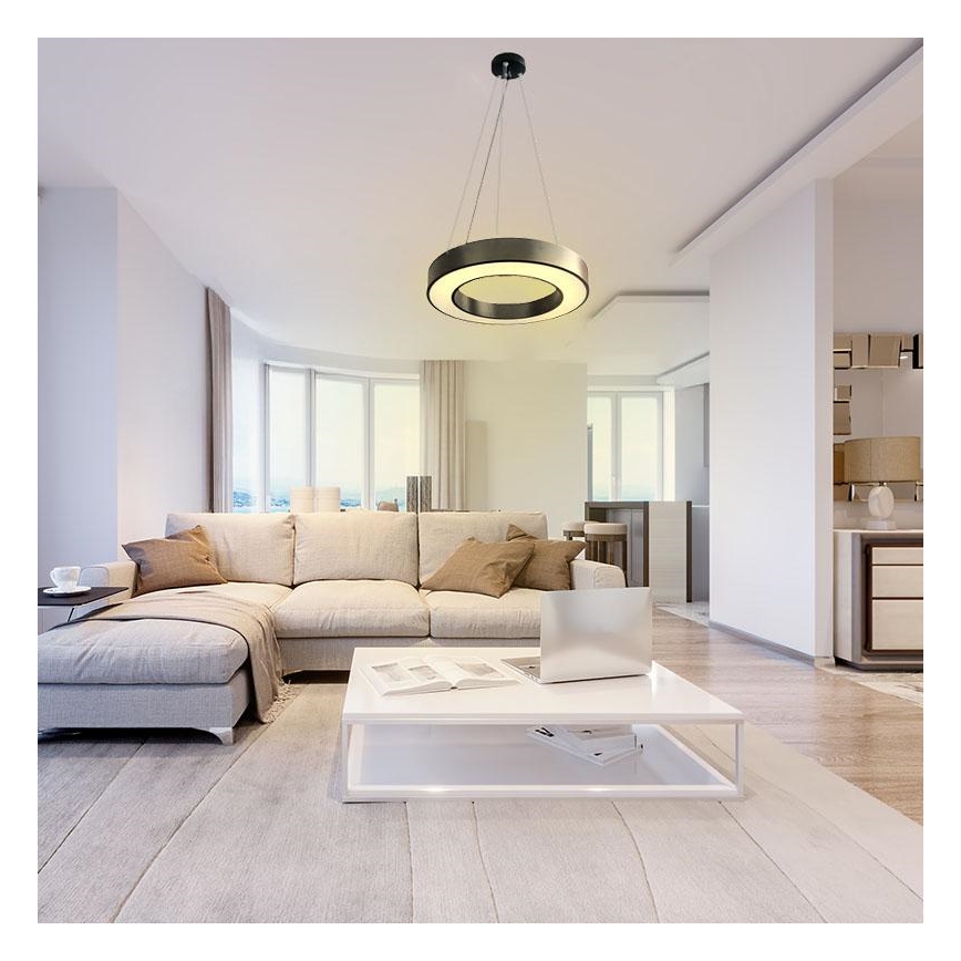 LED Димируем пендел LED/45W/230V 3000-6500K черен + дистанционно управление