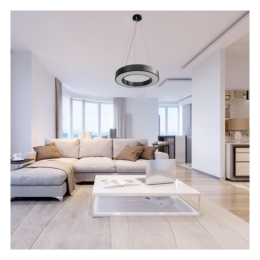 LED Димируем пендел LED/45W/230V 3000-6500K черен + дистанционно управление