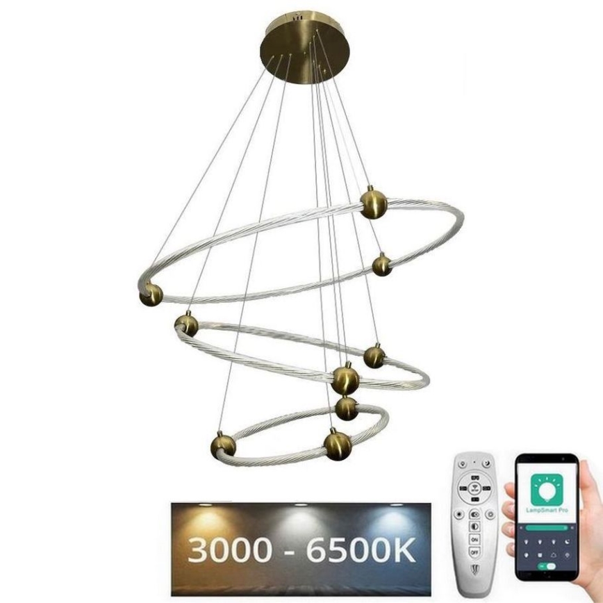 LED Димируем пендел LED/45W/230V 3000-6500K Ø 80 см + дистанционно управление
