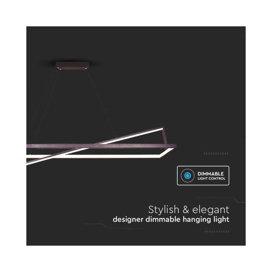 LED Димируем пендел LED/45W/230V 3000K 114 см черен