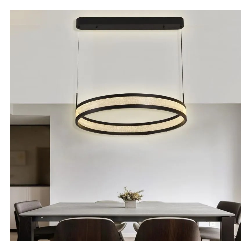LED Димируем пендел LED/45W/230V 3000-6500K черен + дистанционно управление