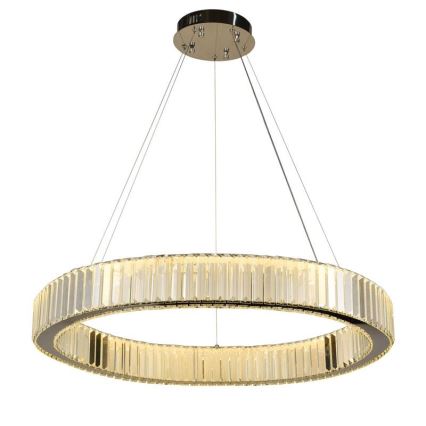 LED Димируем кристален полилей на нишка LED/50W/230V 3000-6500K лъскав хром + дистанционно управление