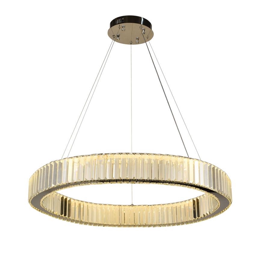 LED Димируем кристален полилей на нишка LED/50W/230V 3000-6500K лъскав хром + дистанционно управление
