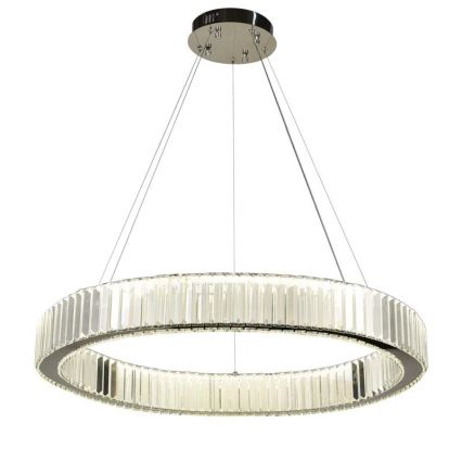 LED Димируем кристален полилей на нишка LED/50W/230V 3000-6500K лъскав хром + дистанционно управление