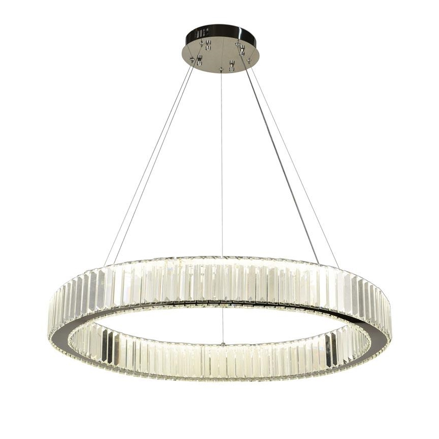 LED Димируем кристален полилей на нишка LED/50W/230V 3000-6500K лъскав хром + дистанционно управление