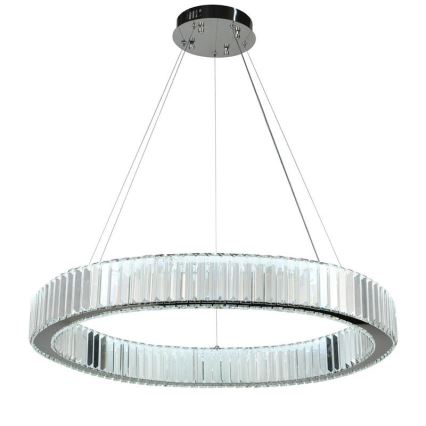 LED Димируем кристален полилей на нишка LED/50W/230V 3000-6500K лъскав хром + дистанционно управление