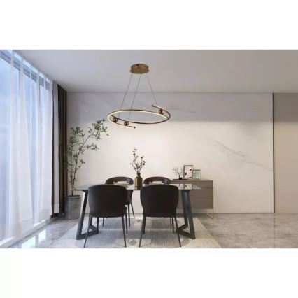 LED Димируем пендел LED/50W/230V 3000-6500K Ø 60 см + дистанционно управление