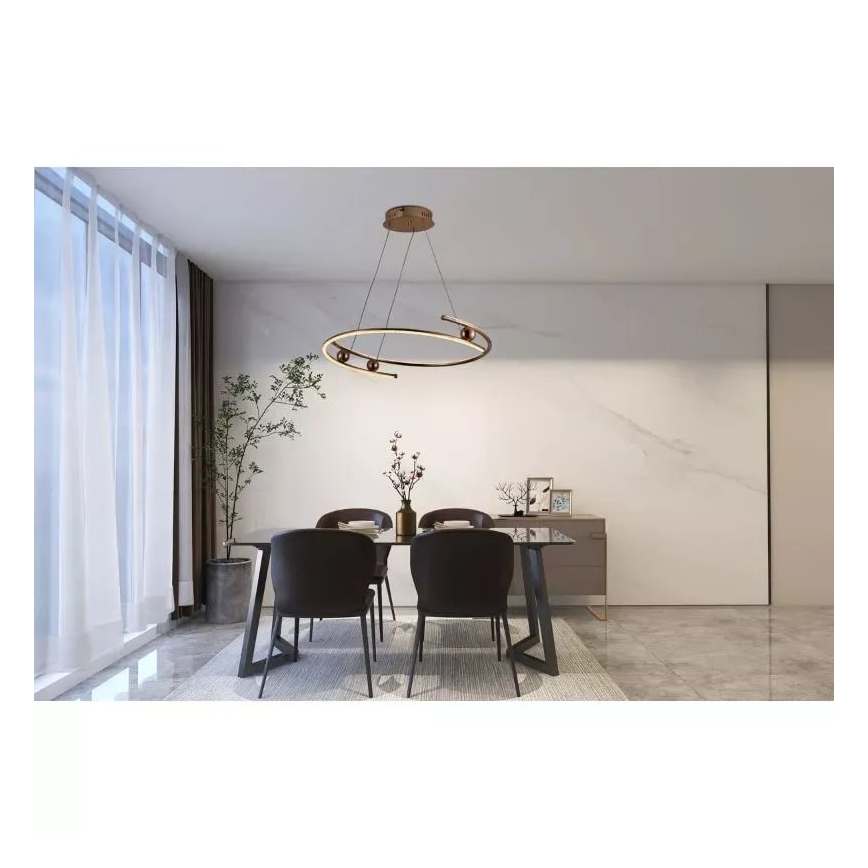 LED Димируем пендел LED/50W/230V 3000-6500K Ø 60 см + дистанционно управление