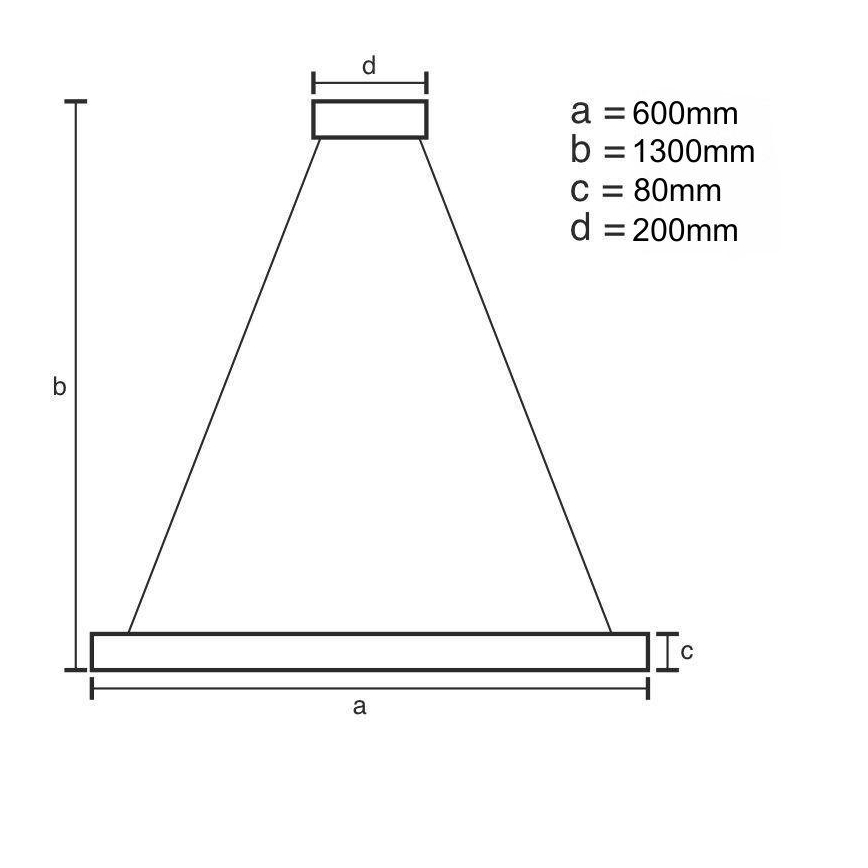 LED Димируем пендел LED/50W/230V 3000-6500K Ø 60 см + дистанционно управление