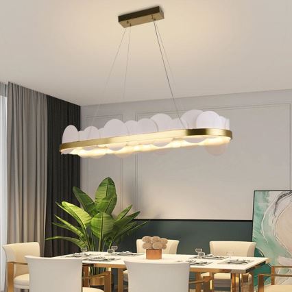 LED Димируем пендел LED/50W/230V 3000-6500K златист + дистанционно управление