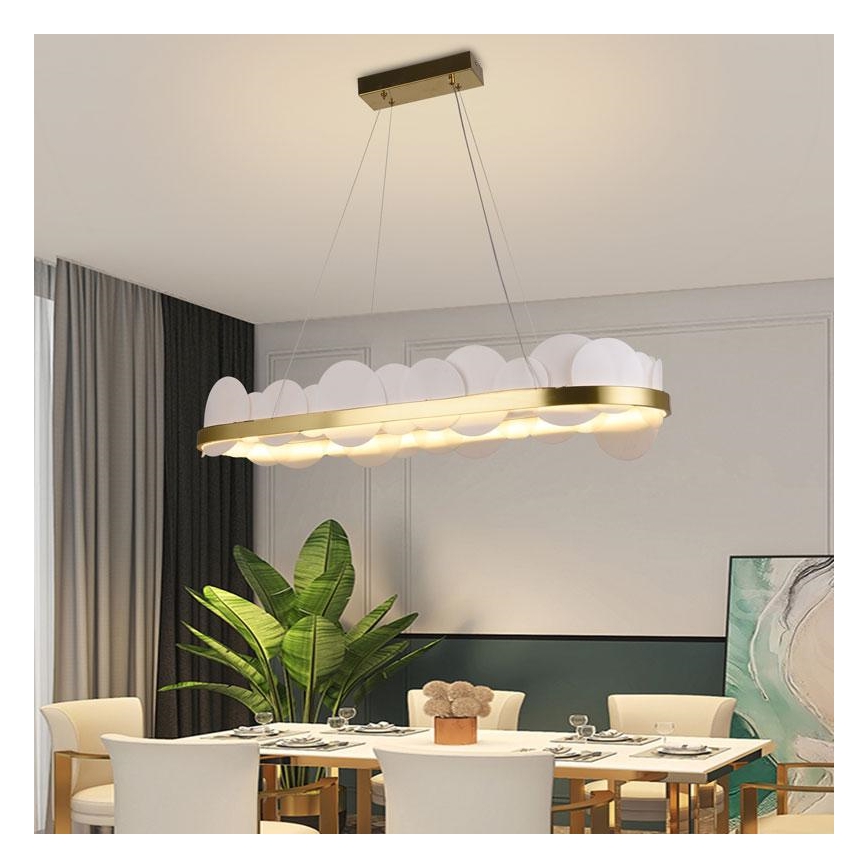 LED Димируем пендел LED/50W/230V 3000-6500K златист + дистанционно управление