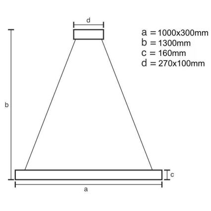 LED Димируем пендел LED/50W/230V 3000-6500K златист + дистанционно управление