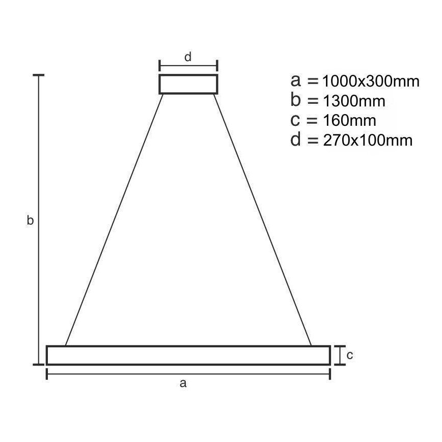 LED Димируем пендел LED/50W/230V 3000-6500K златист + дистанционно управление