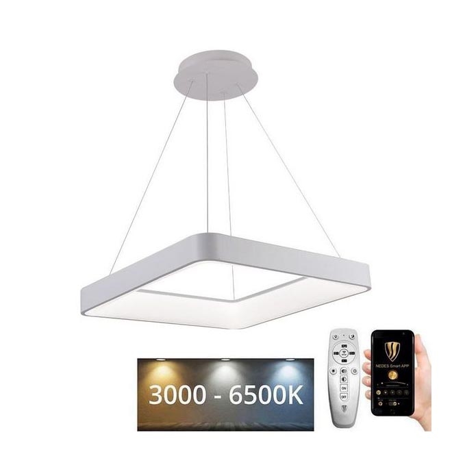 LED Димируем пендел LED/55W/230V 3000-6500K бял + дистанционно управление
