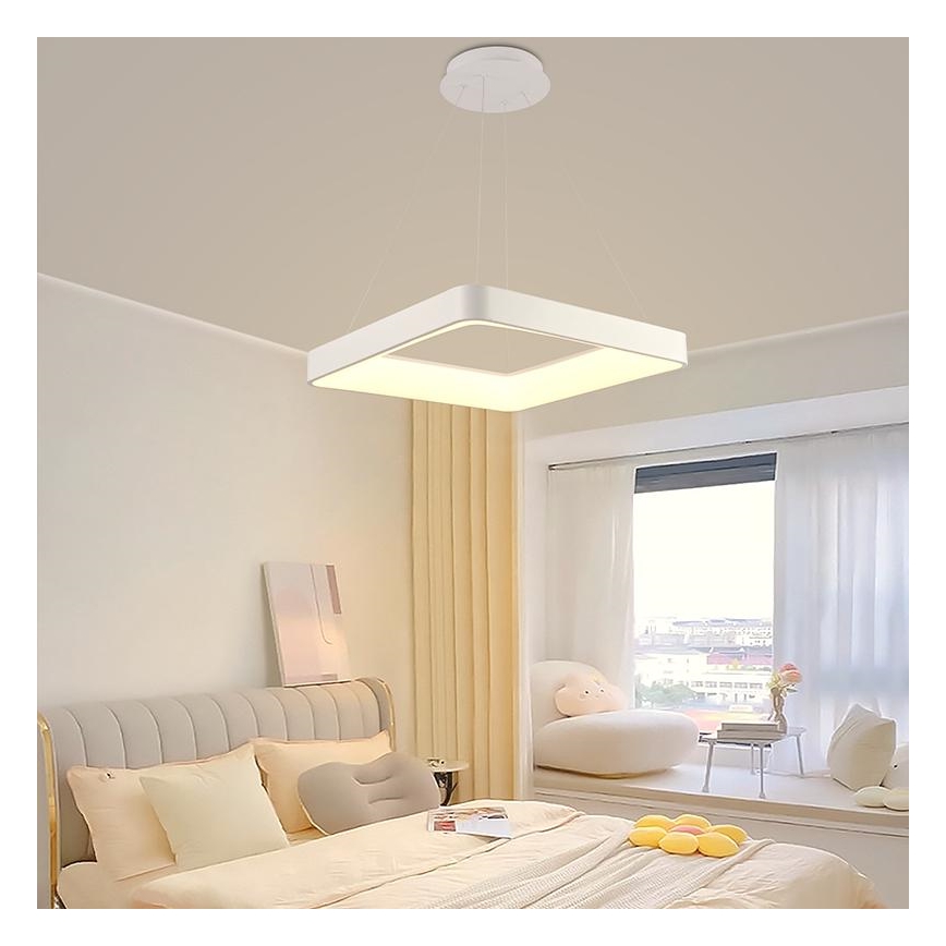 LED Димируем пендел LED/55W/230V 3000-6500K бял + дистанционно управление