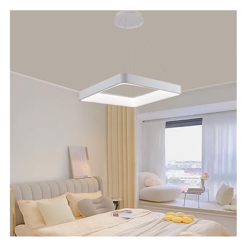LED Димируем пендел LED/55W/230V 3000-6500K бял + дистанционно управление