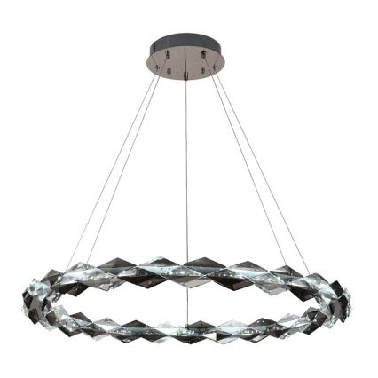 LED Димируем кристален полилей на нишка LED/55W/230V 3000-6500K лъскав хром + дистанционно управление