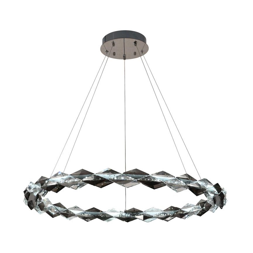 LED Димируем кристален полилей на нишка LED/55W/230V 3000-6500K лъскав хром + дистанционно управление
