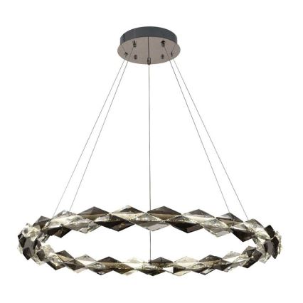 LED Димируем кристален полилей на нишка LED/55W/230V 3000-6500K лъскав хром + дистанционно управление