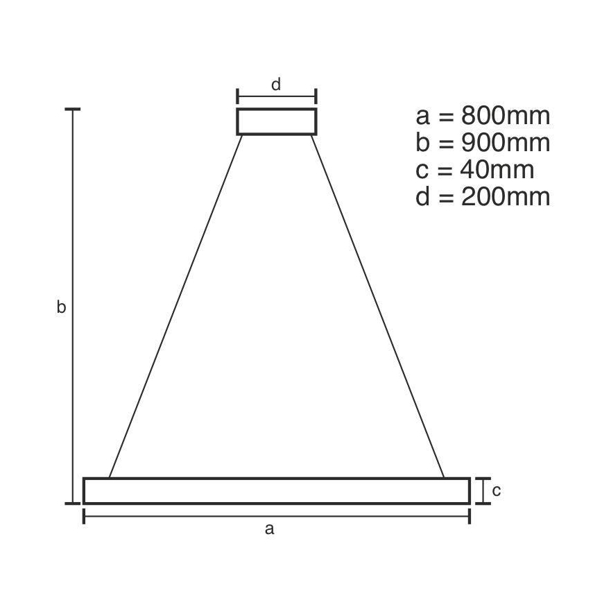 LED Димируем пендел LED/55W/230V 3000-6500K Ø 80 см + дистанционно управление