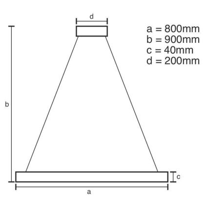 LED Димируем пендел LED/55W/230V 3000-6500K Ø 80 см + дистанционно управление