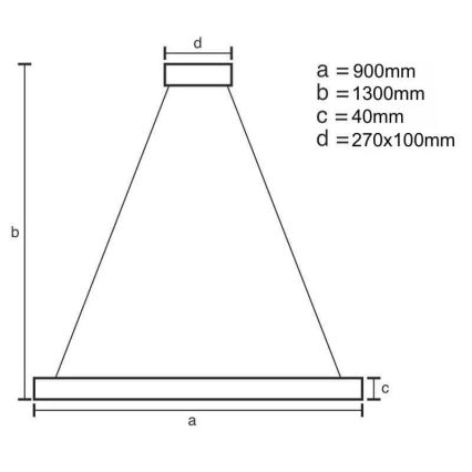 LED Димируем пендел LED/55W/230V 3000-6500K + дистанционно управление