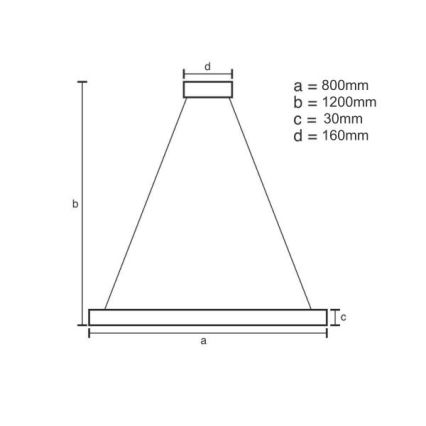 LED Димируем пендел LED/55W/230V 3000-6500K + дистанционно управление