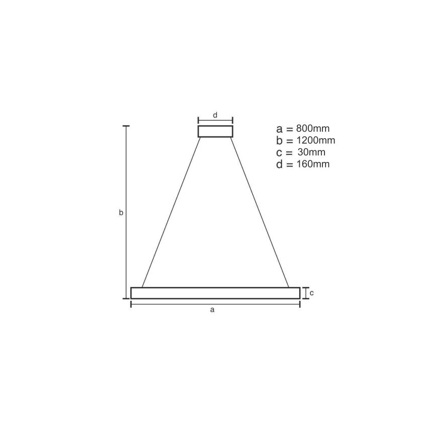 LED Димируем пендел LED/55W/230V 3000-6500K + дистанционно управление