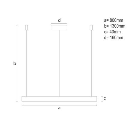 LED Димируем пендел LED/55W/230V 3000-6500K + дистанционно управление