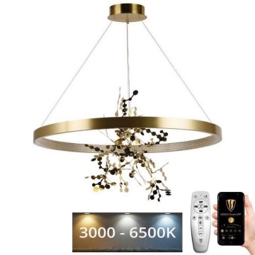 LED Димируем пендел LED/55W/230V 3000-6500K златист + дистанционно управление