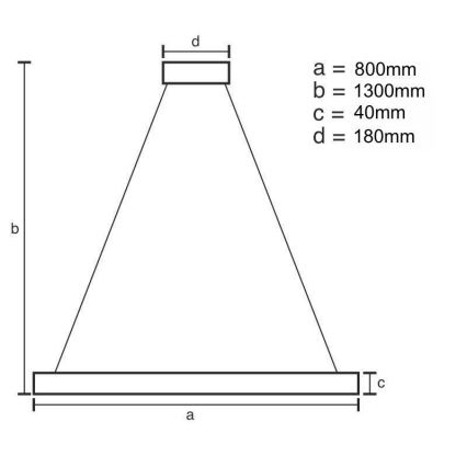LED Димируем пендел LED/55W/230V 3000-6500K златист + дистанционно управление