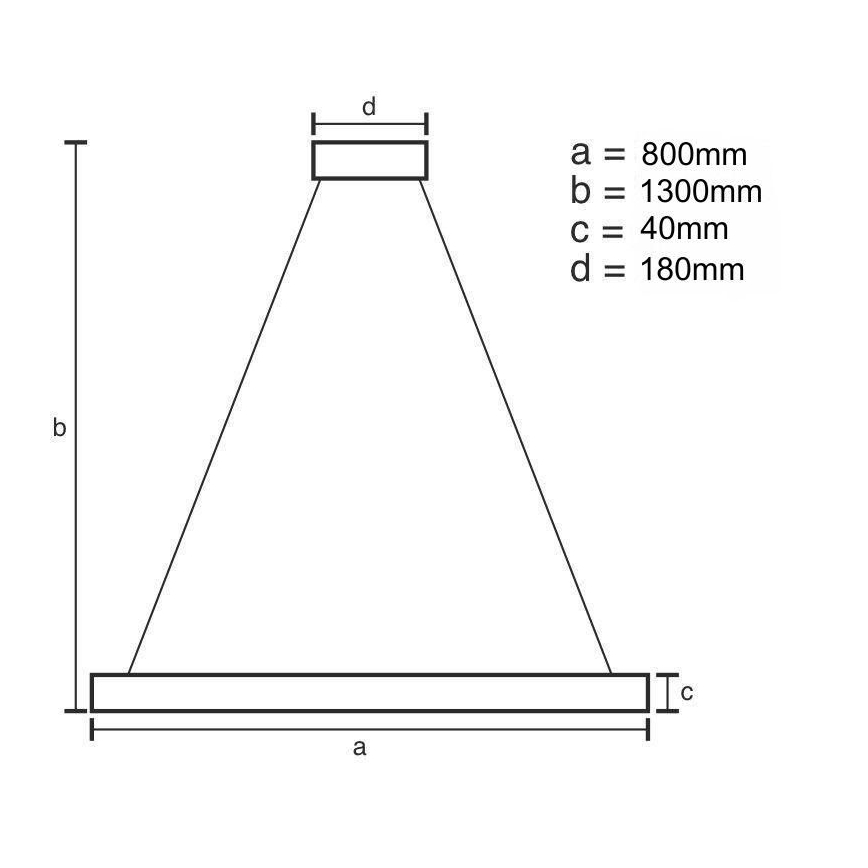 LED Димируем пендел LED/55W/230V 3000-6500K златист + дистанционно управление