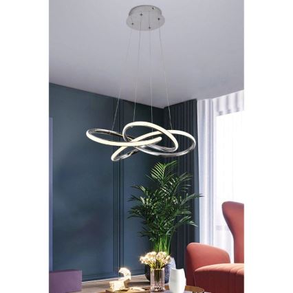 LED Димируем пендел LED/65W/230V 3000-6500K хром + дистанционно управление