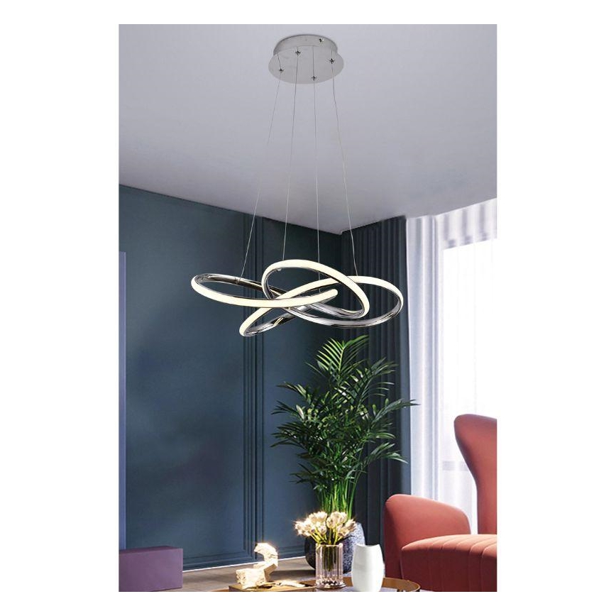 LED Димируем пендел LED/65W/230V 3000-6500K хром + дистанционно управление