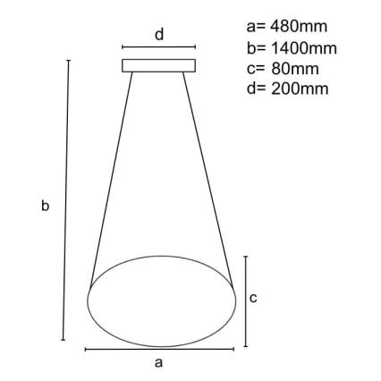 LED Димируем пендел LED/65W/230V 3000-6500K хром + дистанционно управление