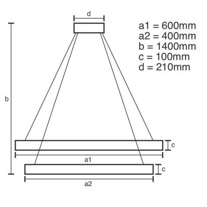 LED Димируем кристален полилей на нишка LED/65W/230V 3000-6500K лъскав хром + дистанционно управление