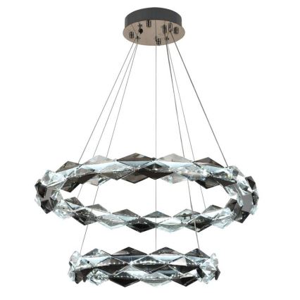 LED Димируем кристален полилей на нишка LED/65W/230V 3000-6500K лъскав хром + дистанционно управление