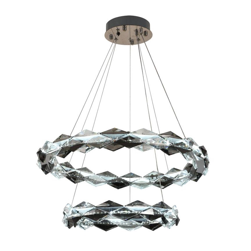 LED Димируем кристален полилей на нишка LED/65W/230V 3000-6500K лъскав хром + дистанционно управление