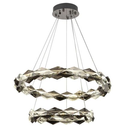 LED Димируем кристален полилей на нишка LED/65W/230V 3000-6500K лъскав хром + дистанционно управление