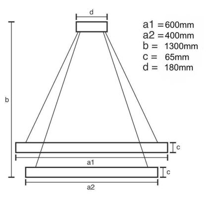 LED Димируем кристален полилей на нишка LED/65W/230V 3000-6500K лъскав хром + дистанционно управление