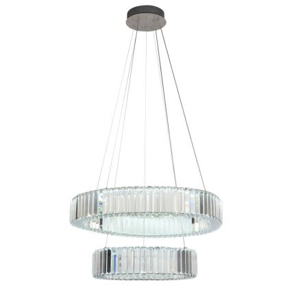 LED Димируем кристален полилей на нишка LED/65W/230V 3000-6500K лъскав хром + дистанционно управление