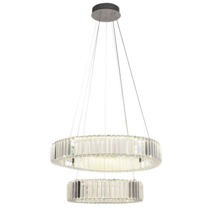 LED Димируем кристален полилей на нишка LED/65W/230V 3000-6500K лъскав хром + дистанционно управление
