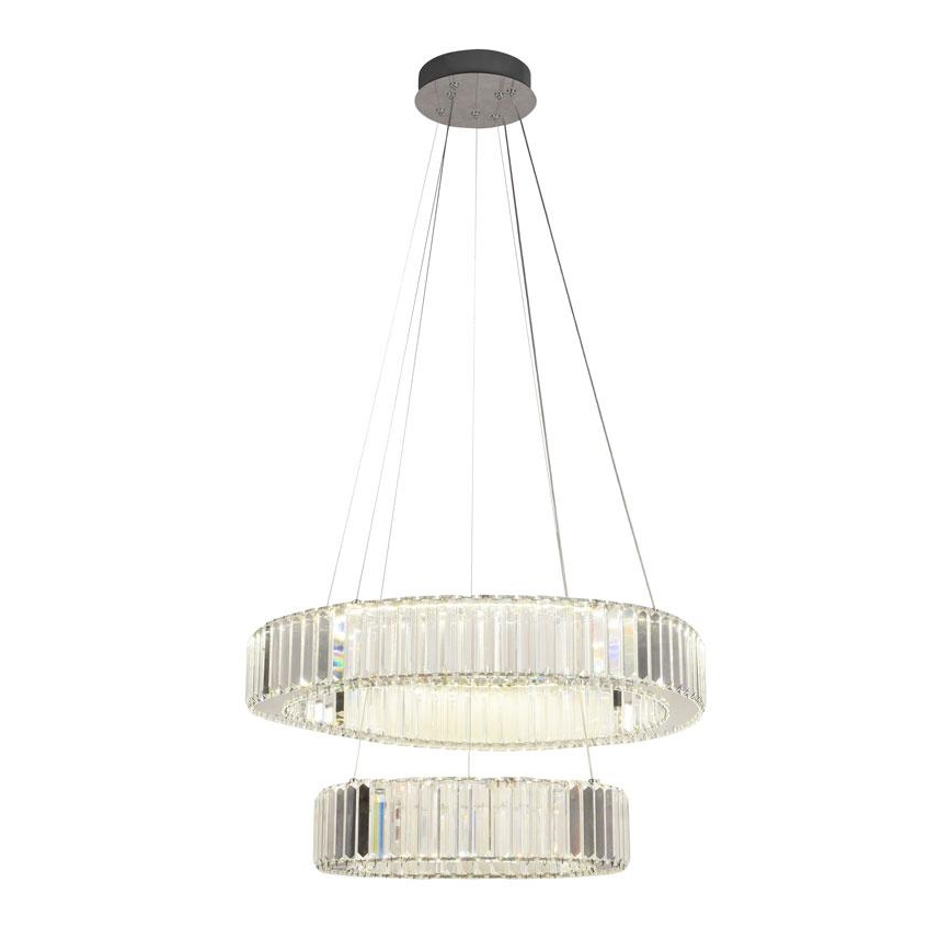 LED Димируем кристален полилей на нишка LED/65W/230V 3000-6500K лъскав хром + дистанционно управление