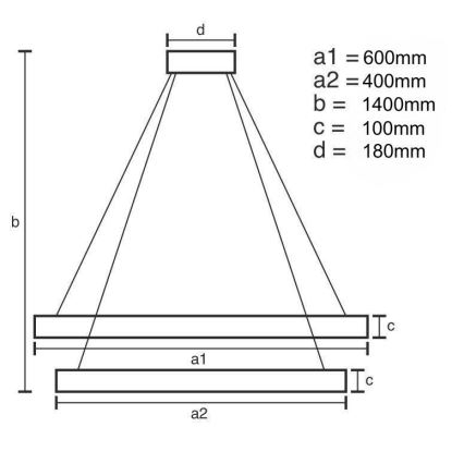LED Димируем кристален полилей на нишка LED/65W/230V 3000-6500K лъскав хром + дистанционно управление