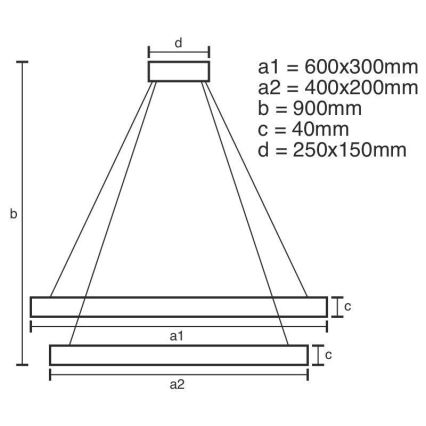 LED Димируем пендел LED/65W/230V 3000-6500K + дистанционно управление