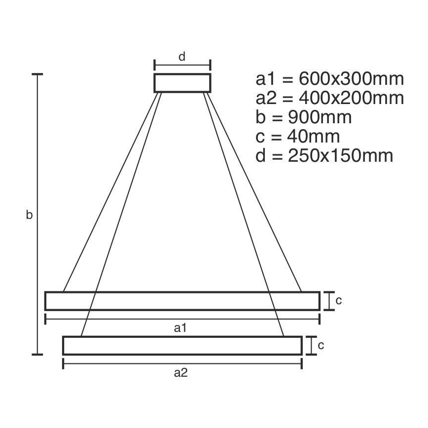 LED Димируем пендел LED/65W/230V 3000-6500K + дистанционно управление