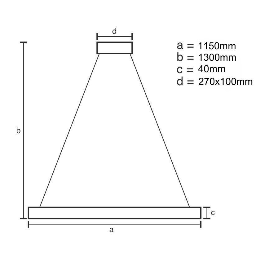 LED Димируем пендел LED/65W/230V 3000-6500K + дистанционно управление