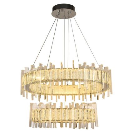 LED Димируем кристален полилей на връв LED/65W/230V 3000-6500K + дистанционно управление